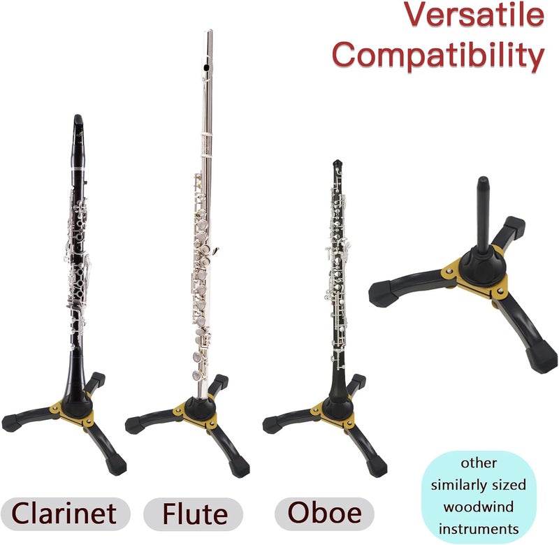 CashBeat Portable Clarinet Stand, Foldable Tripod Holder for Flute, Oboe, and Other Woodwind Instruments, Perfect for Musicians to Carry Around - Image 5